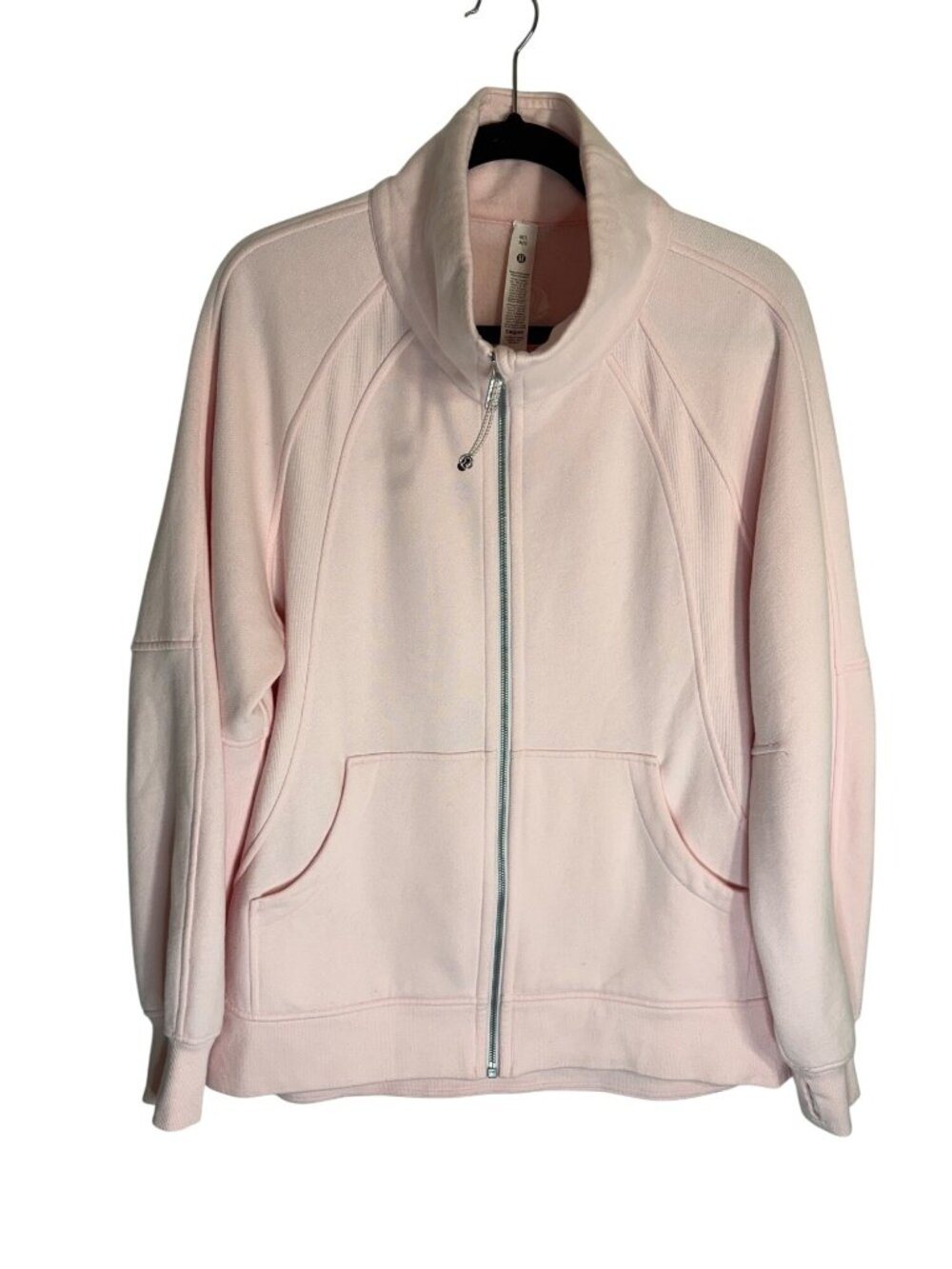 Lululemon Scuba Oversized Funnel-Neck Full Zip Strawberry Milkshake-sz M/L